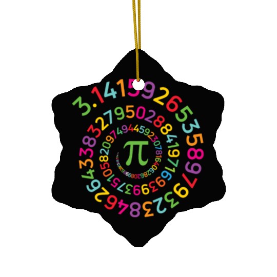 Funny Pi Day Ceramic Ornaments Spiral Pi Math Ceramic Ornaments for Pi Day