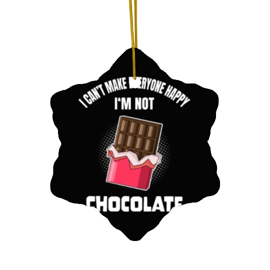 Funny Chocolate Lover Foodie Quote Humor Ceramic Ornaments
