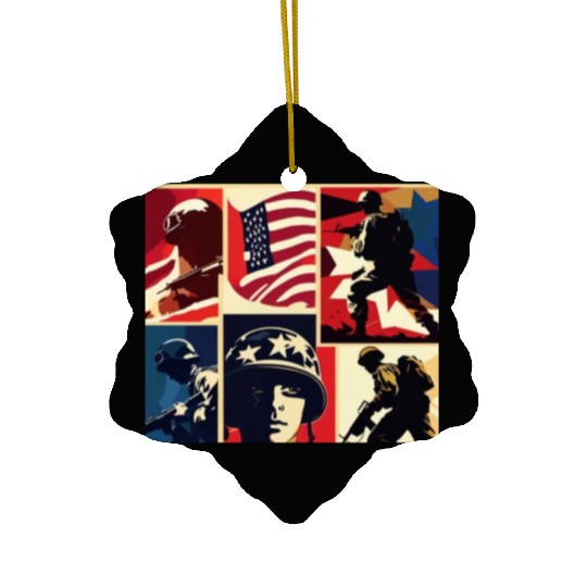 Memorial Day 6 Ceramic Ornaments