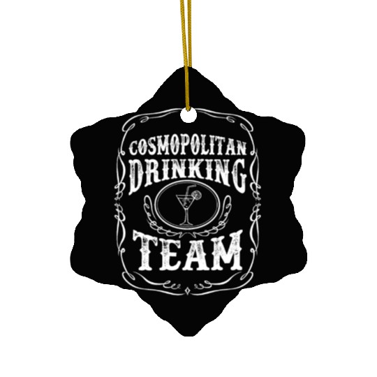Cosmopolitan Drinking Team Cocktail Drinks Funny Ceramic Ornaments