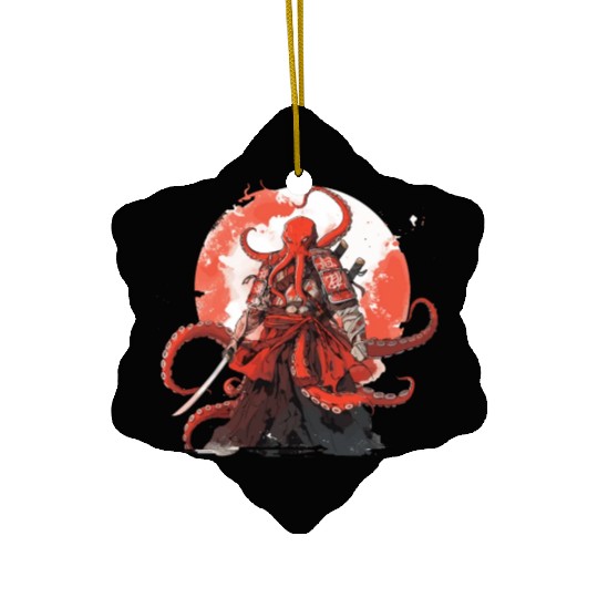 Samurai Katana Sword anime Octopus manga Warrior Ceramic Ornaments