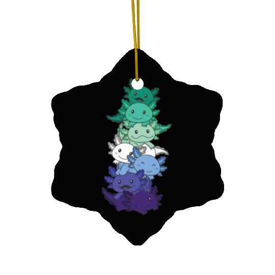 Gay Flag Gay Pride Lgbtq Axolotl Ceramic Ornaments