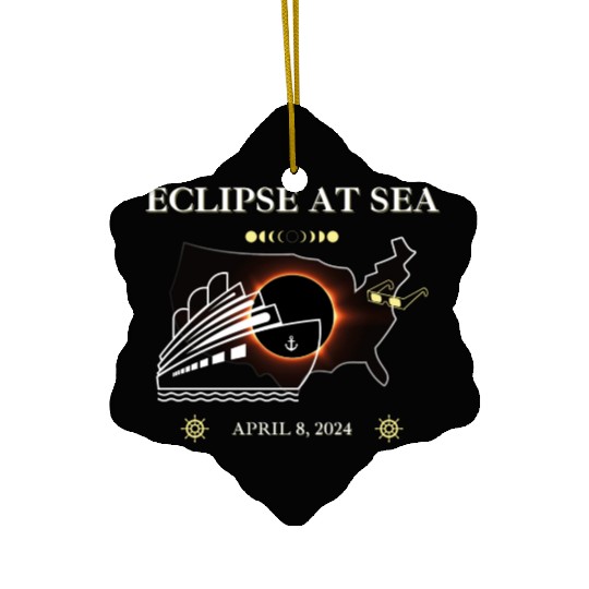 Eclipse At Sea Cruise Ship Adventure Ceramic Ornaments