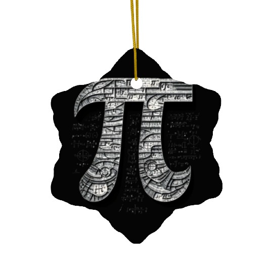 Pi Day Nerd Geek Love Math Pi Symbol Kids Men Ceramic Ornaments