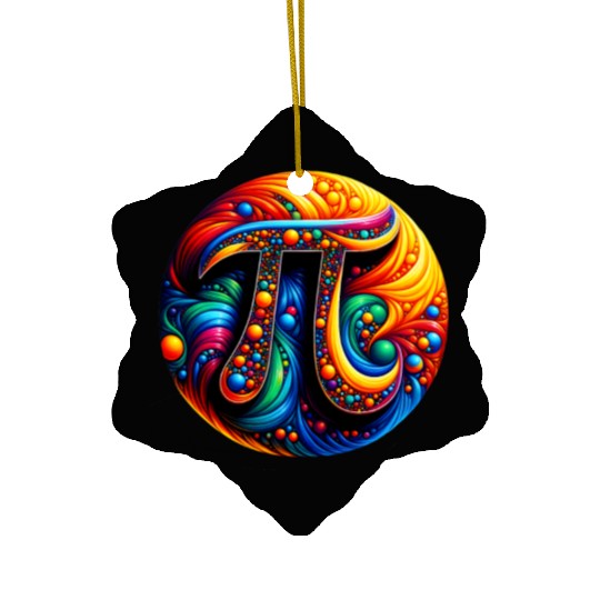 Pi Day Nerd Geek Love Math Pi Symbol Kids Men Ceramic Ornaments