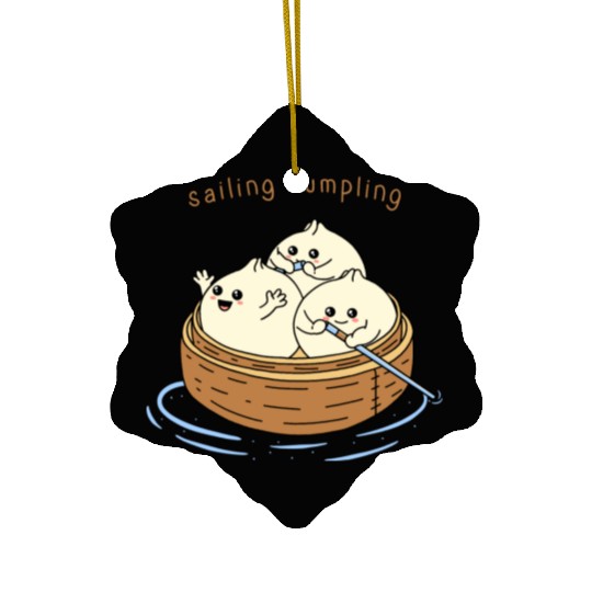 Happy Sailing Dumpling Ceramic Ornaments