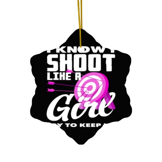 Women Archer Archery Ceramic Ornaments