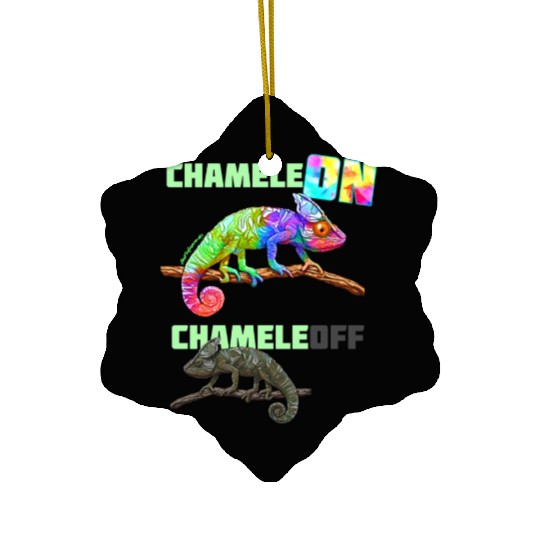 ChameleON ChameleOFF | Social Chameleon Ceramic Ornaments