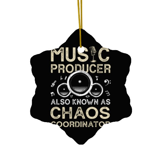 Funny Music Producer Chaos Coordinator Ceramic Ornaments