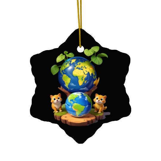 Earth Day Ceramic Ornaments