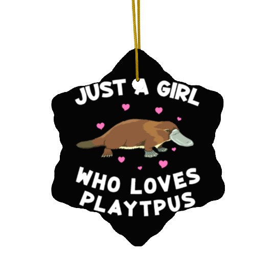 Just a girl who loves platypus funny Platypus Ceramic Ornaments