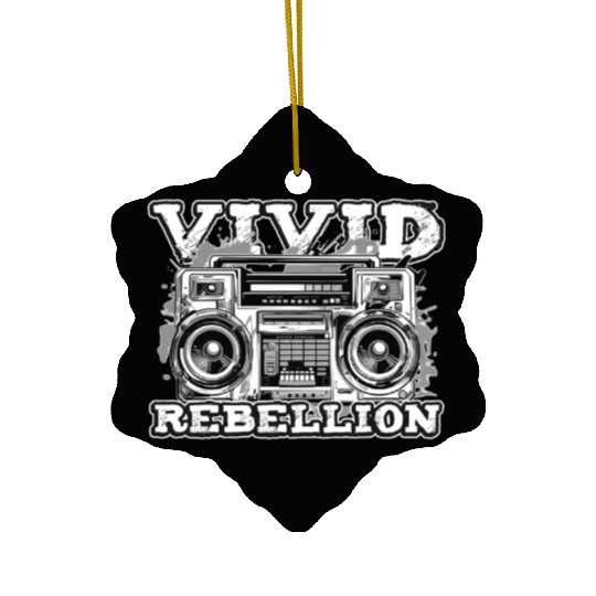 Funny Graffiti Boombox 80s 90s Hip Hop Breakdance Ceramic Ornaments