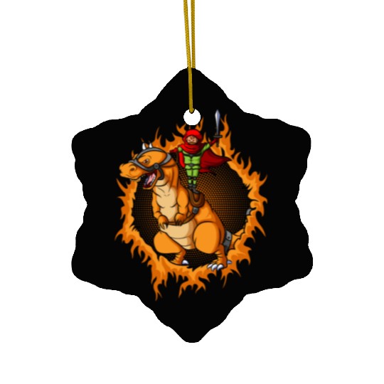 The Assassin With Tyrannosaurus Rex Ceramic Ornaments