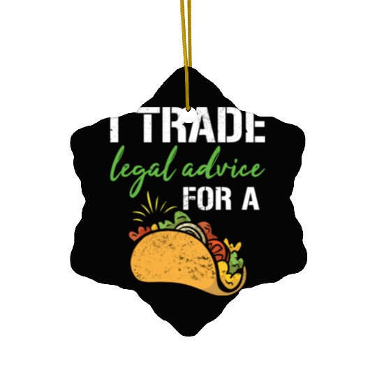 Tacolover law student lawyer Ceramic Ornaments