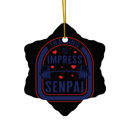 Training To Impress Senpai Gym Anime Ceramic Ornaments