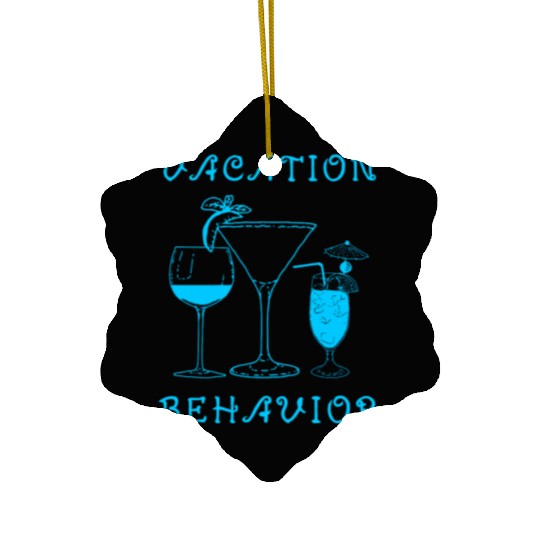 Vacation behavior (pd142) Ceramic Ornaments