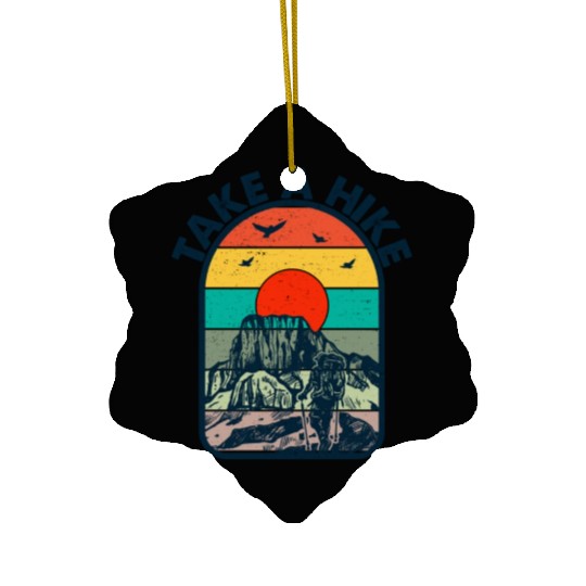 Take a Hike Ceramic Ornaments