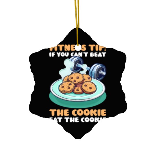 Cookie Lover Can't Beat Cookie, Eat the Cookie Ceramic Ornaments