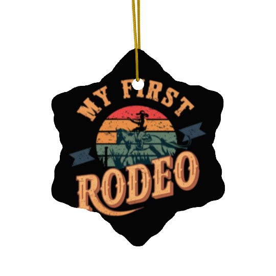 My First Rodeo Ceramic Ornaments