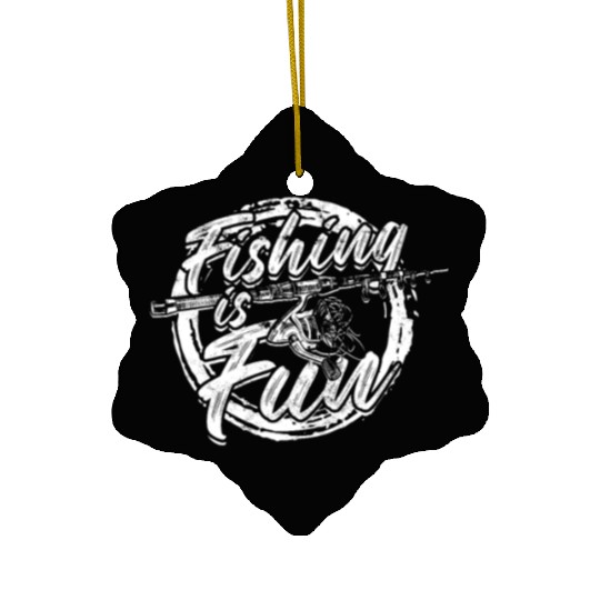 Fishing is fun - Hobby Ceramic Ornaments