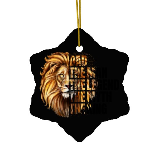 Dad The Man the Legend Lion Ceramic Ornaments