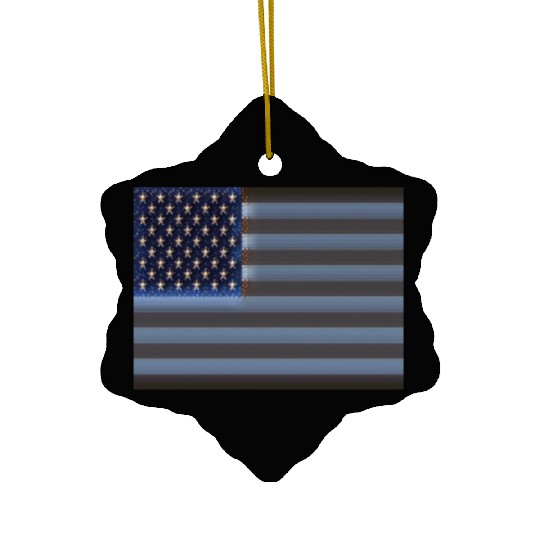 USA Flag with Space Stars & Stripes design Ceramic Ornaments