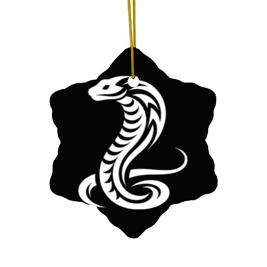 Poisonous T Tattoo Style C Snake Ceramic Ornaments