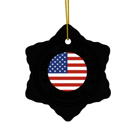 USA Made in America Ceramic Ornaments