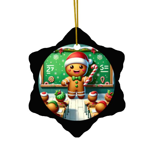 Gingerbread Teach's Yuletide Class Ceramic Ornaments