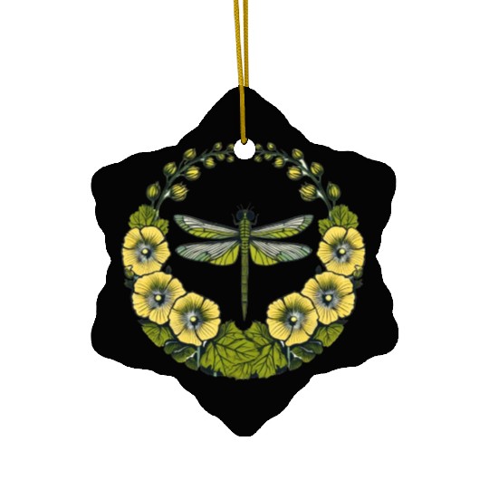 Green Dragonfly Ceramic Ornaments