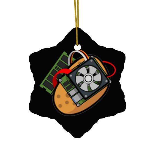 Potato Sticker Ceramic Ornaments