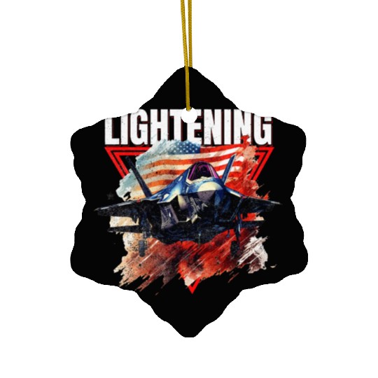 F35 Lightning Fighter Jet Plane Veteran Military Ceramic Ornaments
