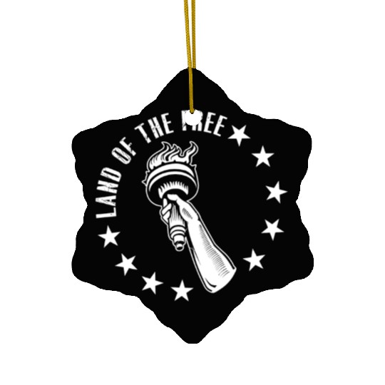 Land of The Free Ceramic Ornaments