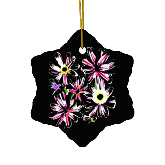 Stylish Wildflower t'Ceramic Ornaments