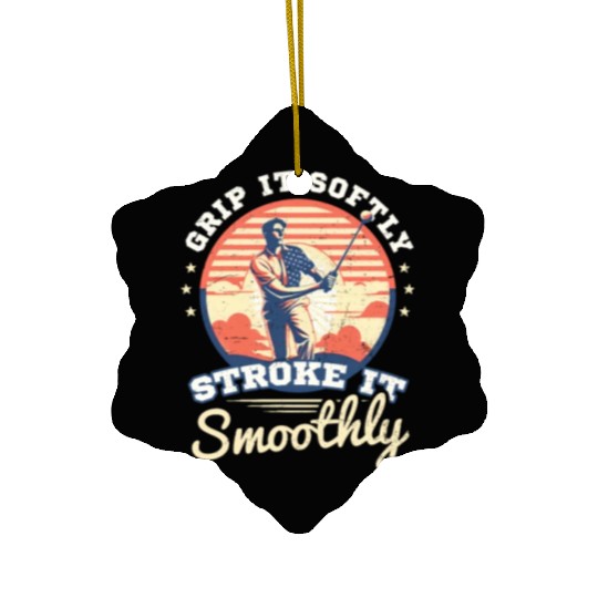 4th Of July Golf Grip Softly Stroke Smoothly Ceramic Ornaments