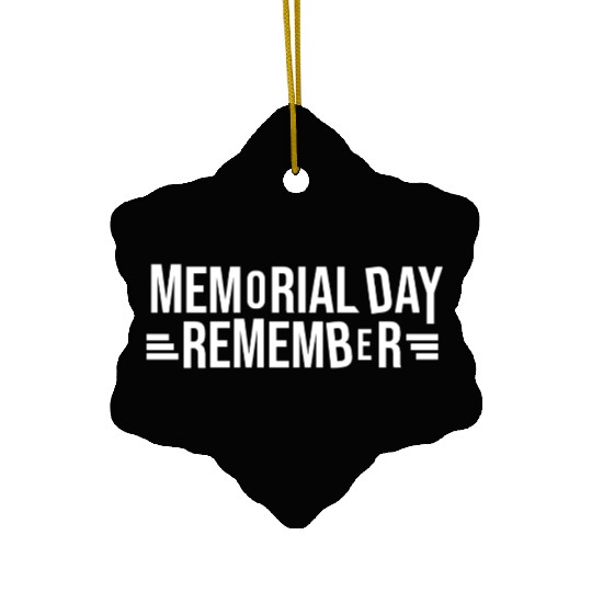 Memorial Day Commemorative Design Ceramic Ornaments