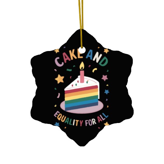 Birthgay Gay Pride Flag Pride Month Equal Rights Ceramic Ornaments