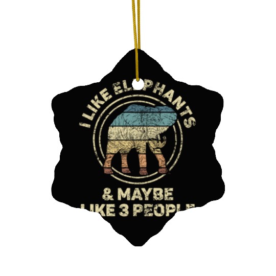 Elephant Family Love Spirit Animal Design Ceramic Ornaments