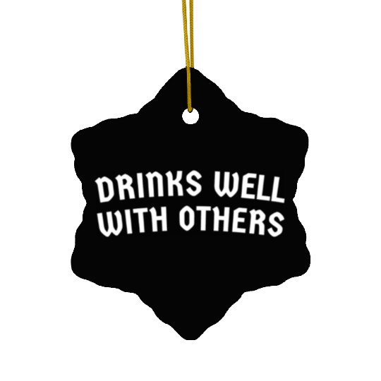 Drinks Well With Others St Patrick's Day Drinkers Ceramic Ornaments
