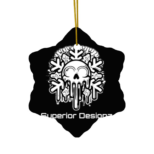 snowflake skull Ceramic Ornaments