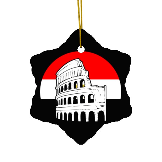 Rome Colosseum Sunset Event Coordinator Ceramic Ornaments