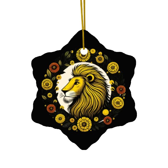 Marigold Leo Lion Ceramic Ornaments