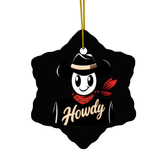 Howdy Ceramic Ornaments - Classic Fit, Short Sleeve