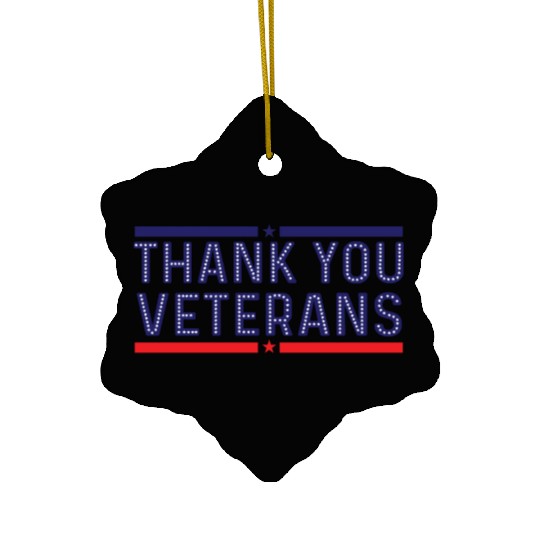 THANK YOU VETERANS Ceramic Ornaments