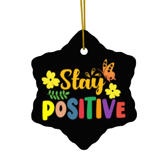 Stay Positive with Sunshine and Butterflies Ceramic Ornaments