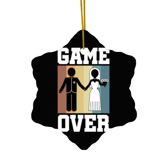 Game Over Bachelor Party Ceramic Ornaments