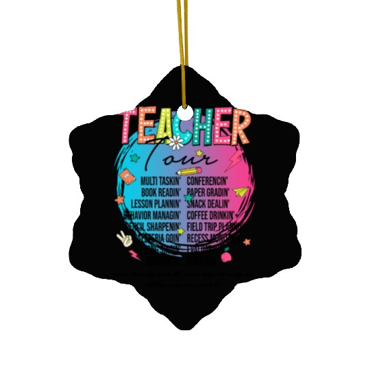 Teacher Tour Ceramic Ornaments