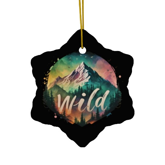 Landscape Mountains Wilderness Ceramic Ornaments