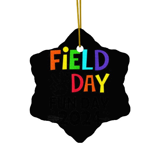 Field Day Fun Day For Teacher Field Day Ceramic Ornaments