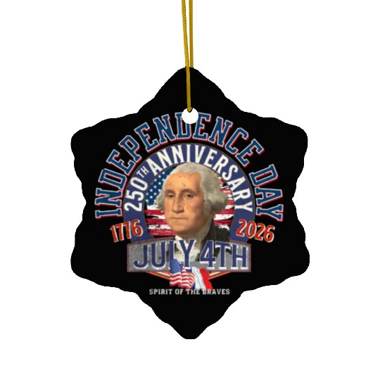Independence Day 250th Patriot Portrait Ceramic Ornaments